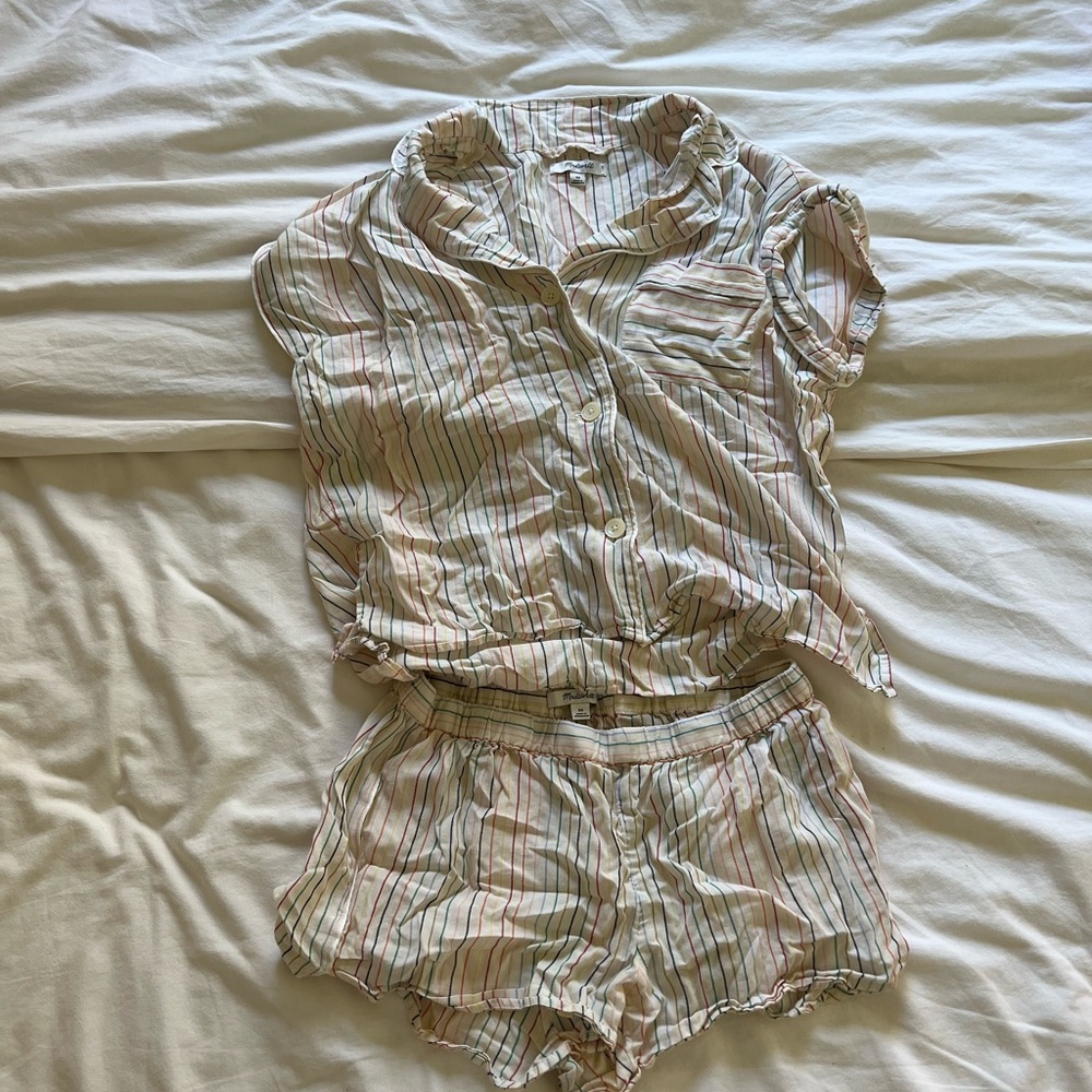 Madewell stripped short pajama set